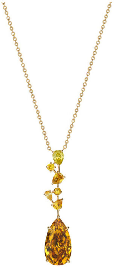 Pear shape and fancy shape drop pendant necklace pd1179