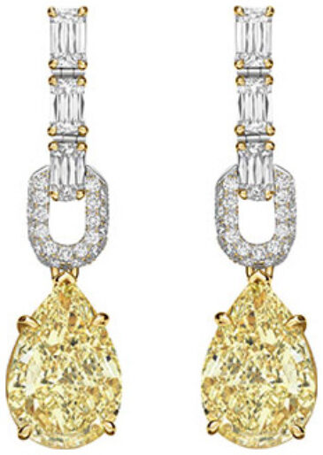 Pear shape ashoka chandelier earrings e3486
