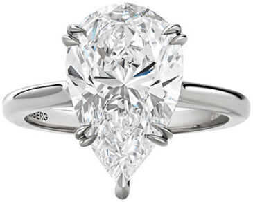 Pear shape solitaire ring r6536
