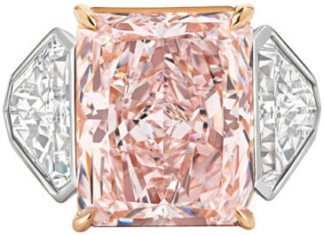 Radiant bezel set shield ring r6695