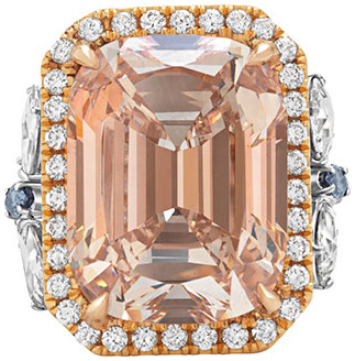 Cushion cut butterfly ring r5772 a