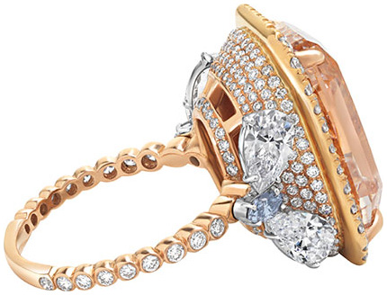 Cushion cut butterfly ring r5772 b 2