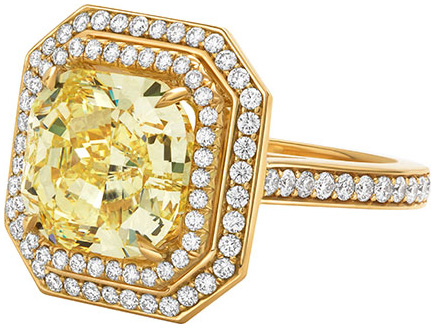 Cushion double frame micropave ring r4726 b