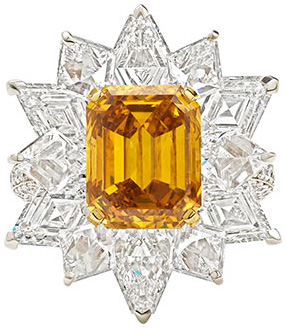 Emerald cut cluster ring r6660 v1