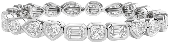 Fancy shape huggie bangle bracelet b1404