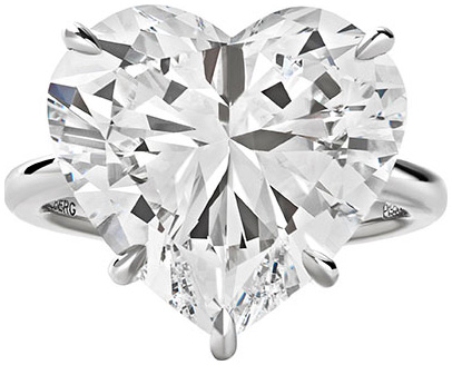 Heart shape solitaire ring r6604