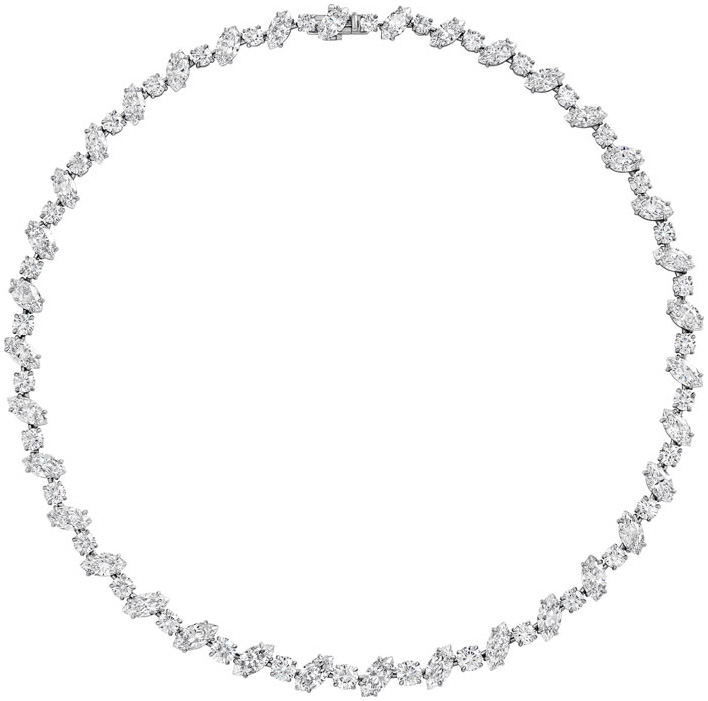 Marquise and brilliant elegance necklace n1647