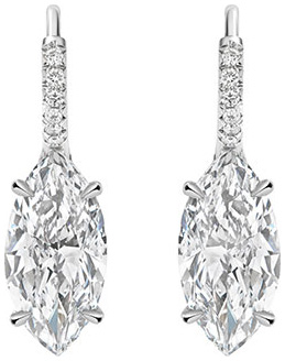 Marquise melee wire drop earrings e3482
