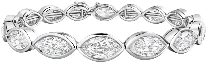 Marquise spring bangle bracelet b1398