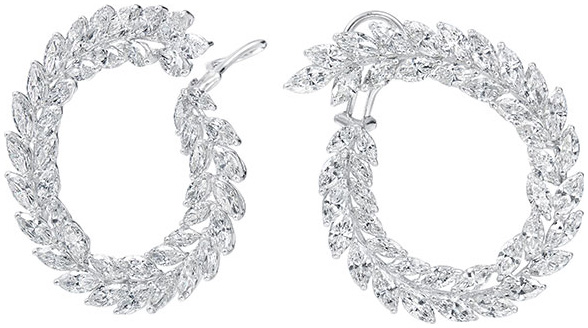 Marquise swirl ii hoop earrings e3455 nr