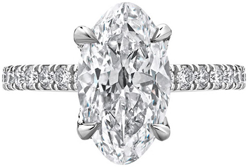 Moval pave ring r6642