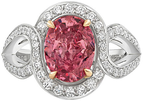 Oval fancy color pave ring r6770