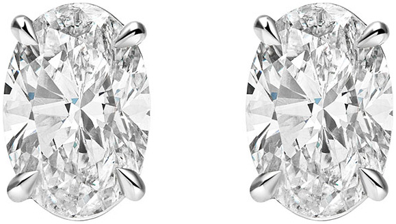 Oval stud earrings s1693