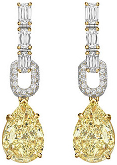 Pear shape ashoka chandelier earrings e3486