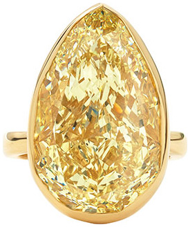 Pear shape bezel set ring r6558