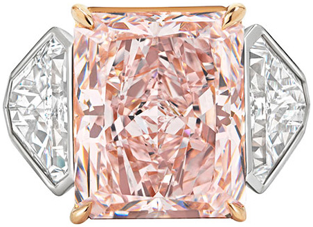 Radiant bezel set shield ring r6695