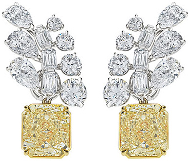 Radiant lady fern cluster earrings e3494