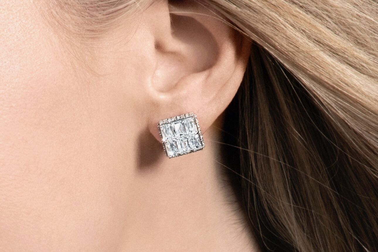 ASHOKA Adorned Stud Earrings and Pendant and ASHOKA Sideways Pendant